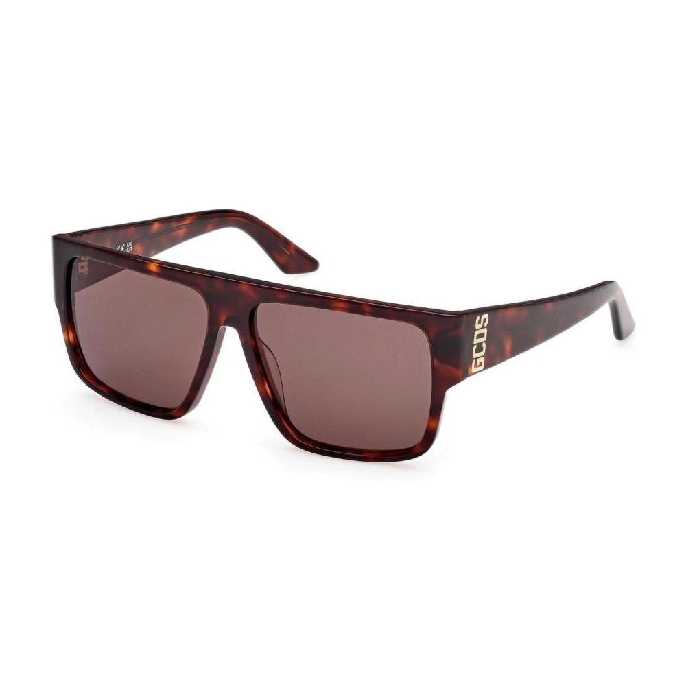 Gcds Men's Brown Sunglasses, 57 Mm, Geometrico Stylish Sunglasses