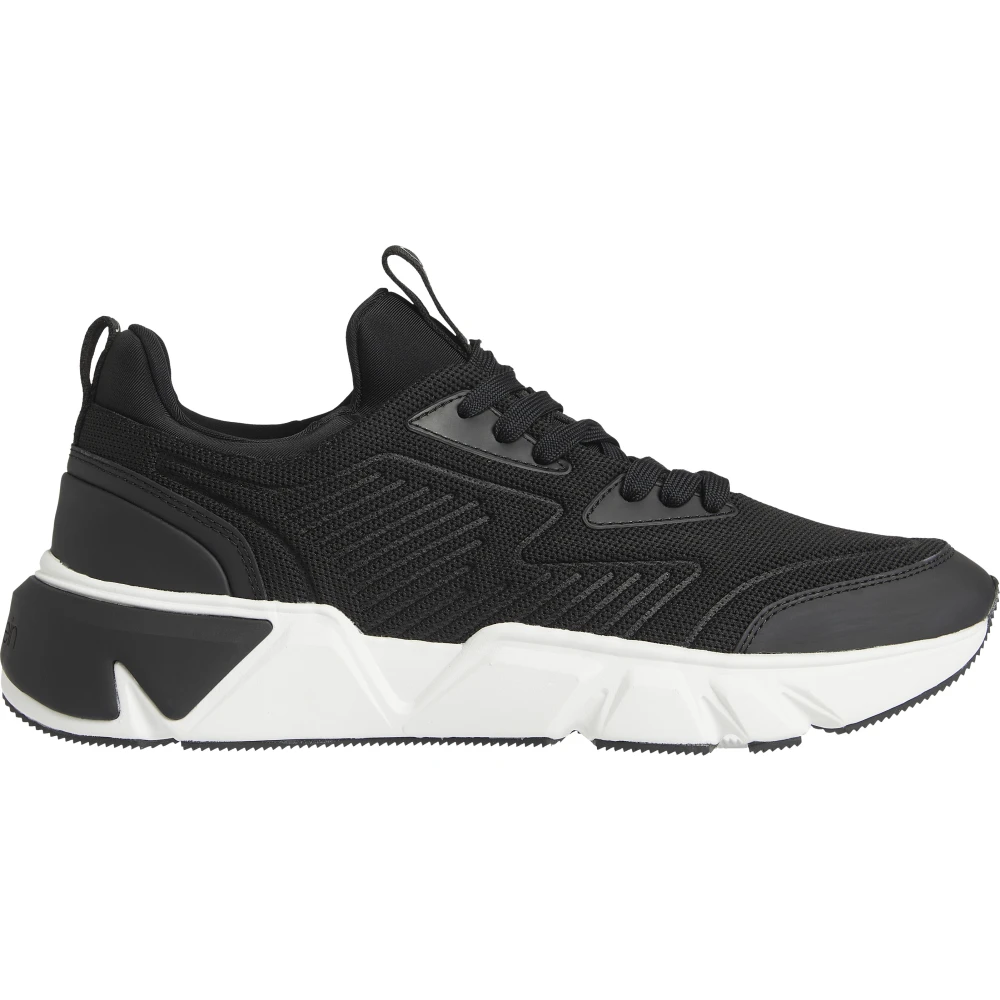 Calvin Klein Low Top Vetersluiting Knit Heren Schoenen Zwart