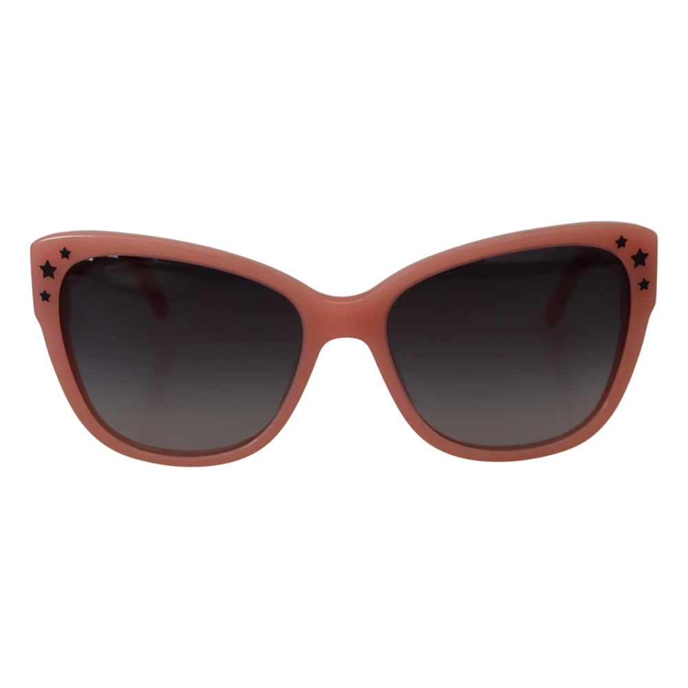 Dolce & Gabbana Brun Rosa Acetatram Stjärndekoration Solglasögon