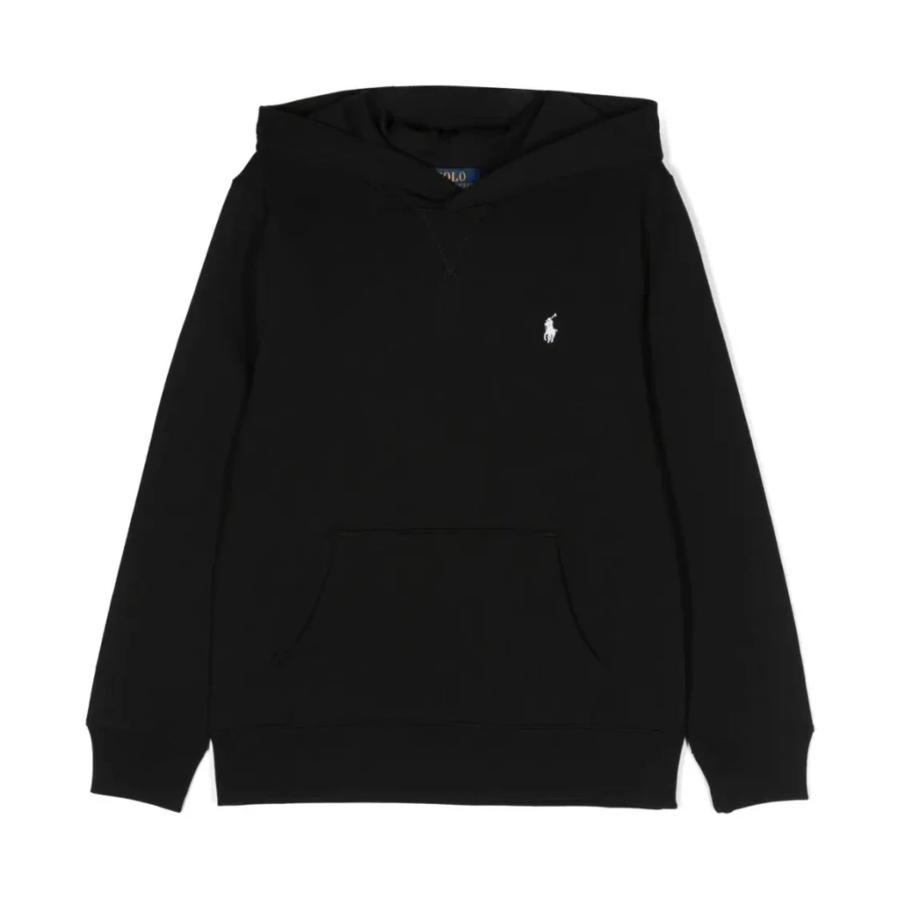 Polo Ralph Lauren Black Kids Sweatshirts, Unisex, S, Hood Top Sweatshirt