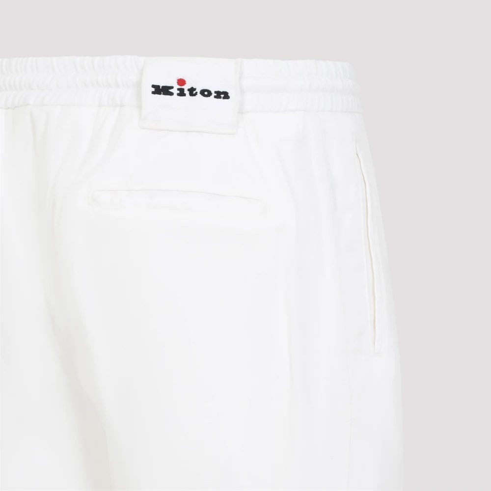 Kiton Stijlvolle broeken voor mannen White Heren
