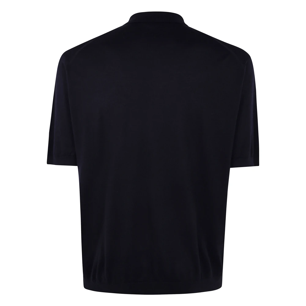 John Smedley Korte mouwen overhemd voor heren Blue Heren