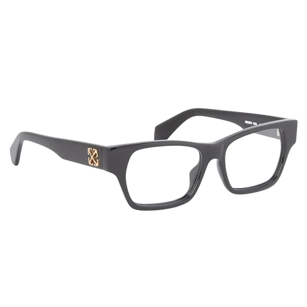 Off White Stijlvolle Bril Zwart Glanzend Frame Black Unisex