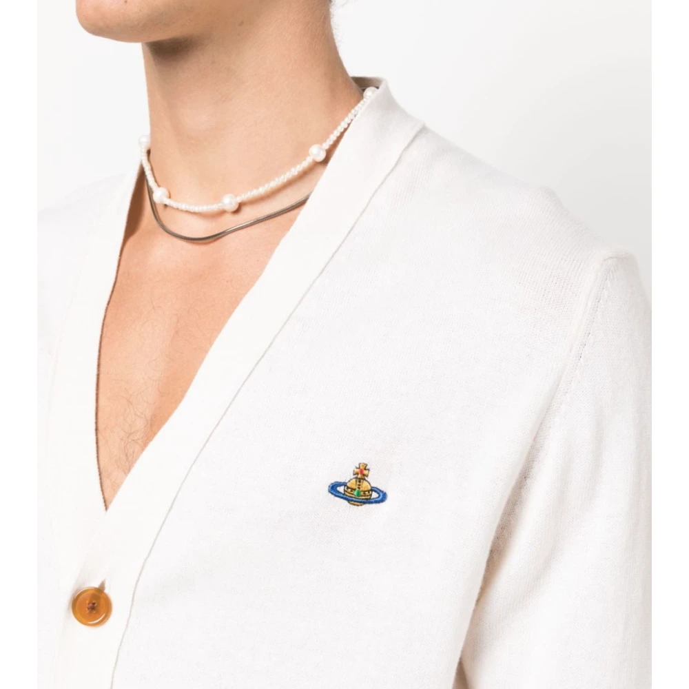 Vivienne Westwood Crème Cardigan voor Mannen White Heren