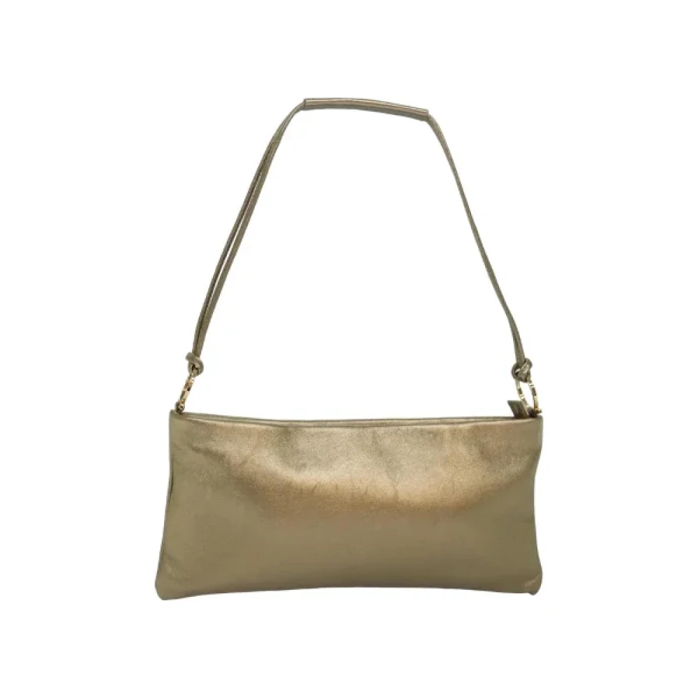 Salvatore Ferragamo Pre-owned Leather shoulder-bags Beige Dames
