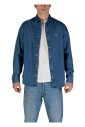 chemise-en-coton-bleu-uni-a-boutons