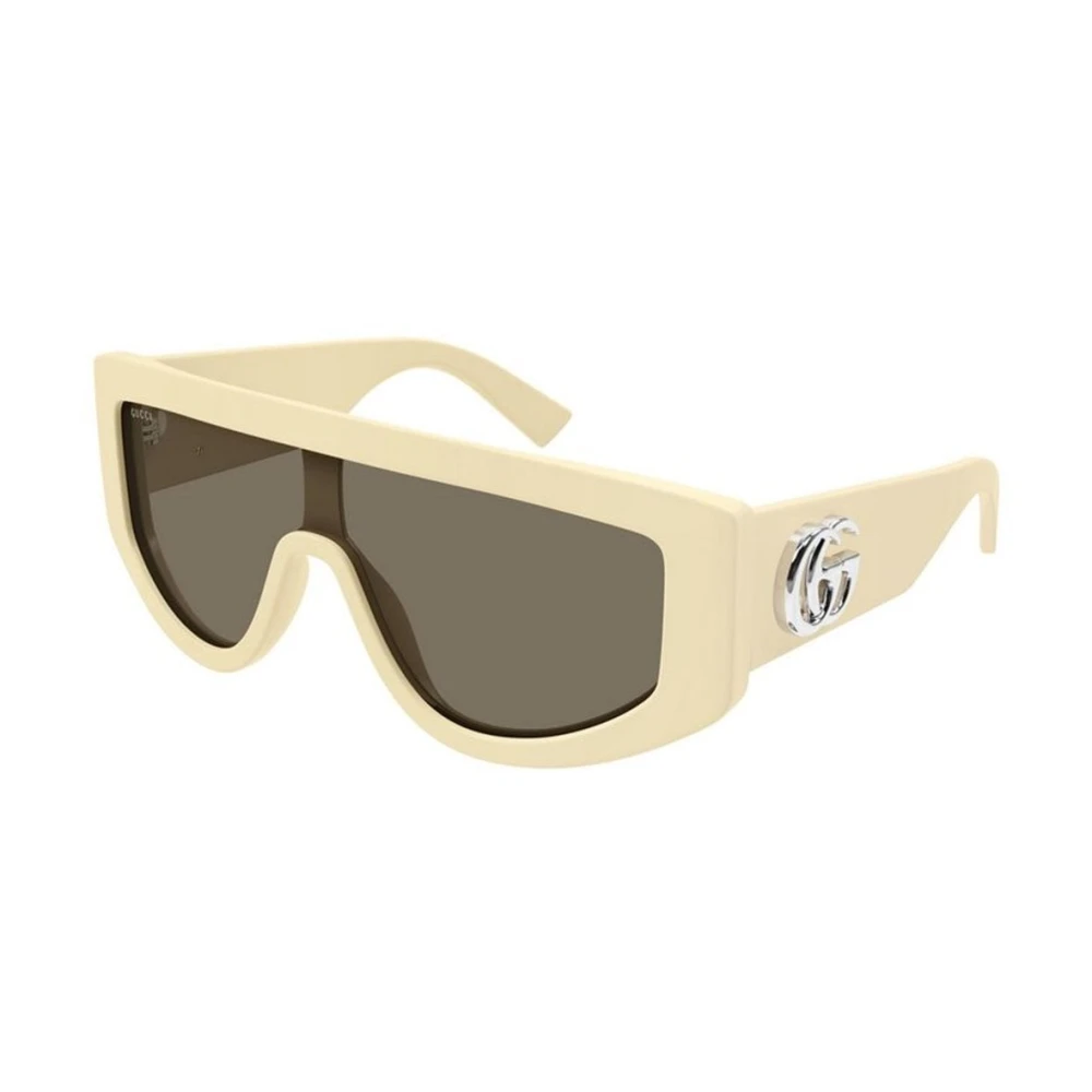Gucci Beige Sunglasses, Female, One Size, Shield Sunglasses