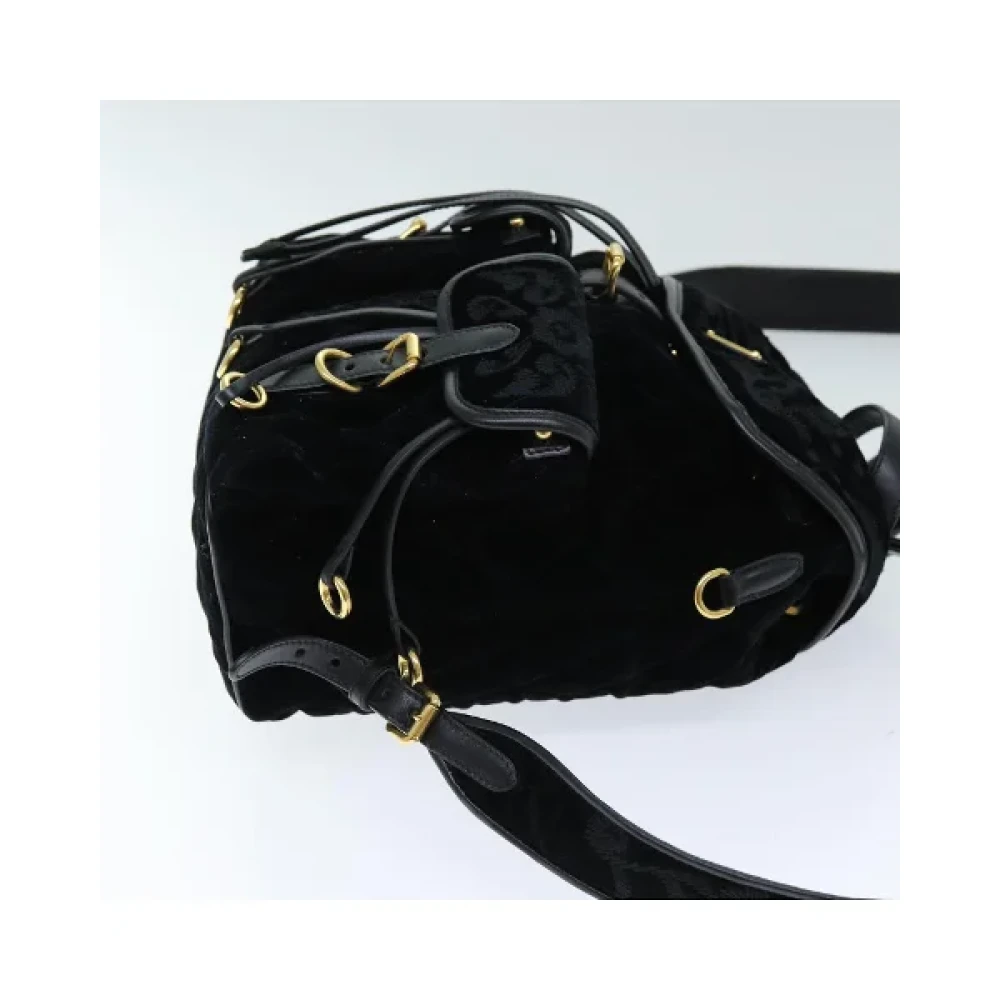 Prada Vintage Pre-owned Fabric backpacks Black Dames