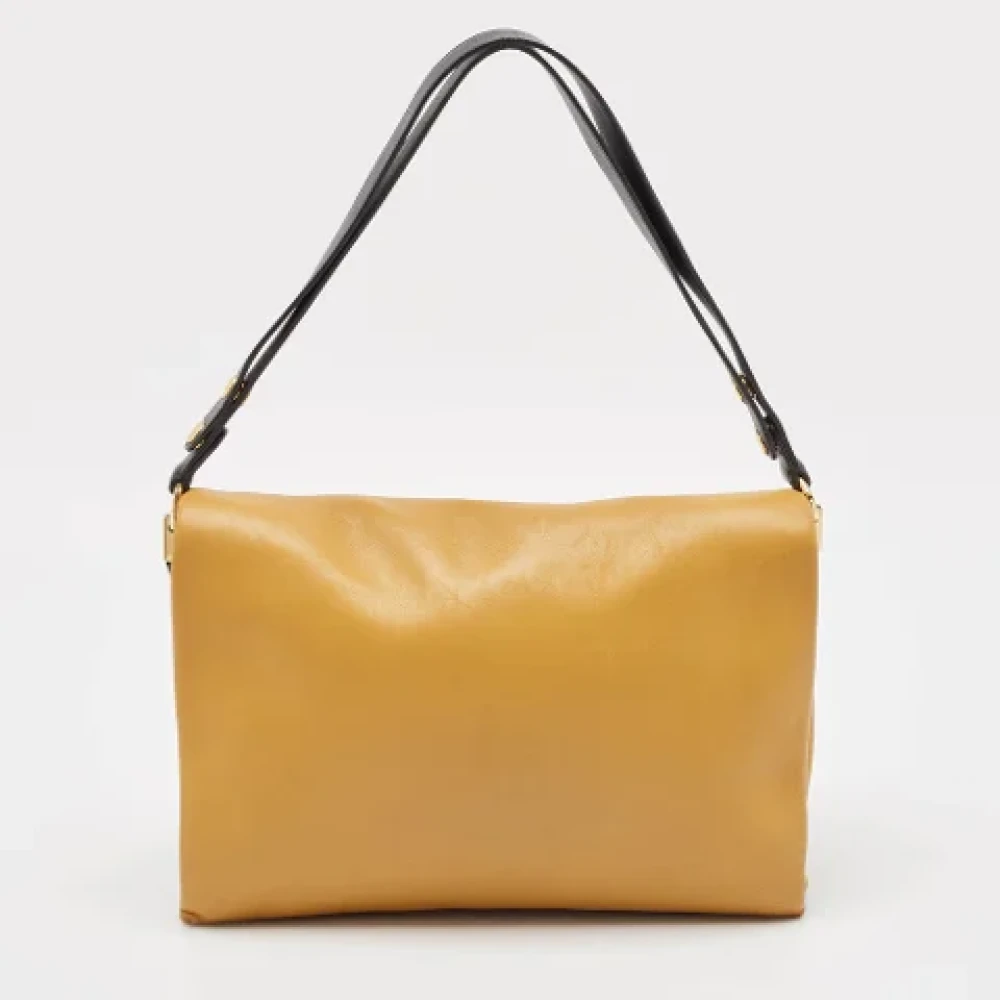 Celine Vintage Pre-owned Leather celine-bags Yellow Dames