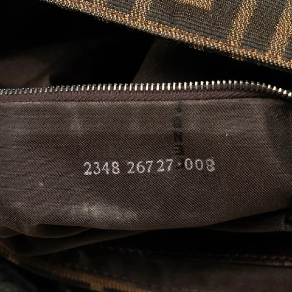 Fendi Vintage Pre-owned Canvas shoulder-bags Brown Dames