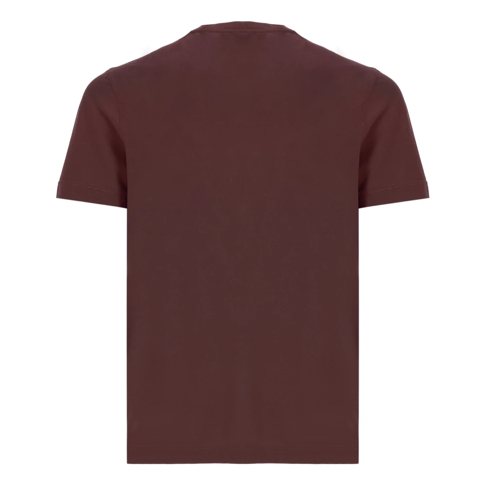 Zanone Bordeaux Ice Cotton T-shirt Brown Heren