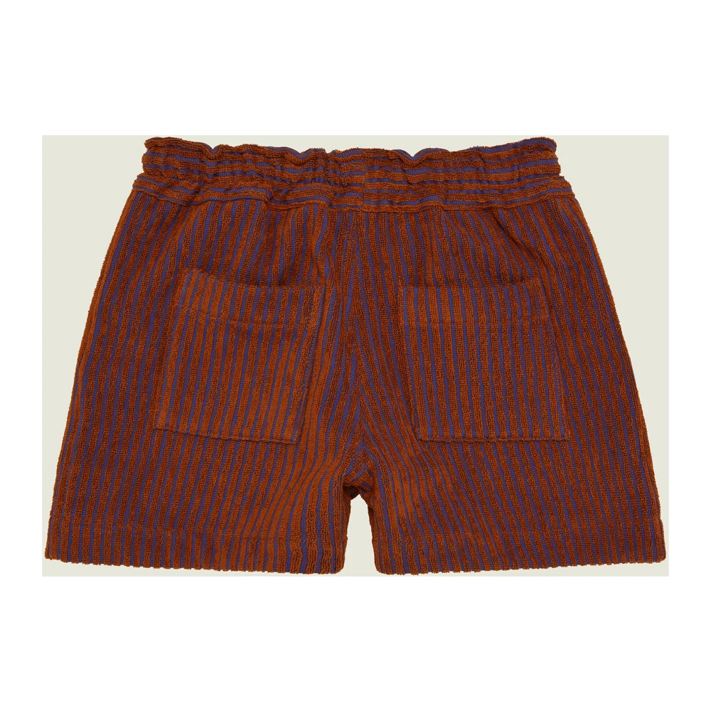 OAS Gestreepte Terry Shorts Red Dames