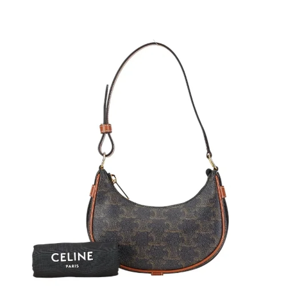 Celine Vintage Pre-owned Canvas handbags Black Dames