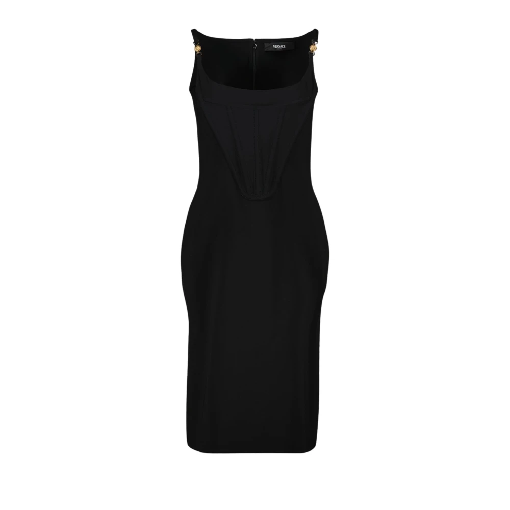 Versace Donna Nero Medusa '95 Corset Midi Dress