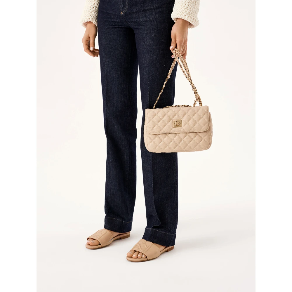 Kazar Gewatteerde zachte leren tas Beige Dames