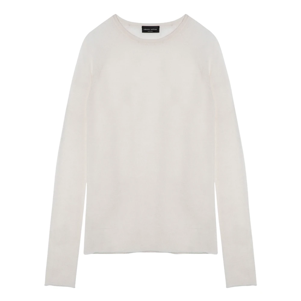 Roberto Collina Ronde Hals Trui Beige Dames