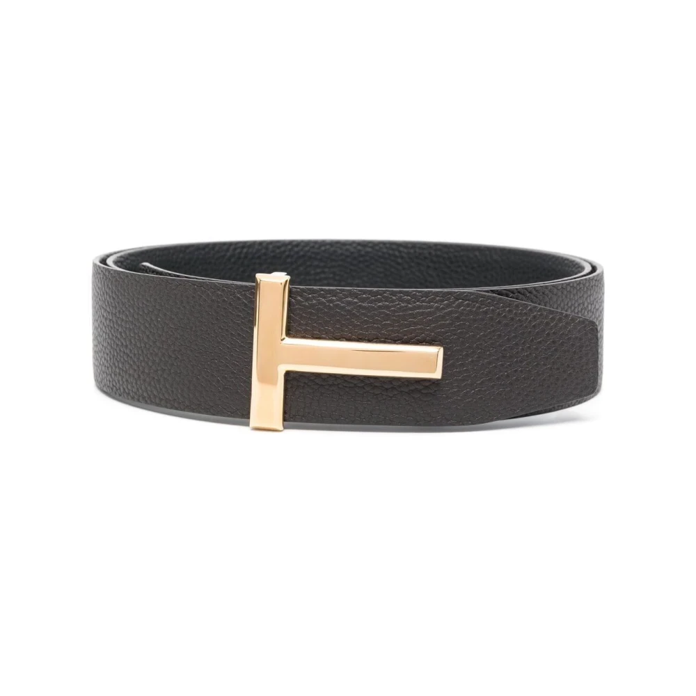 Tom Ford Omkeerbare zachte leren riem Brown Heren