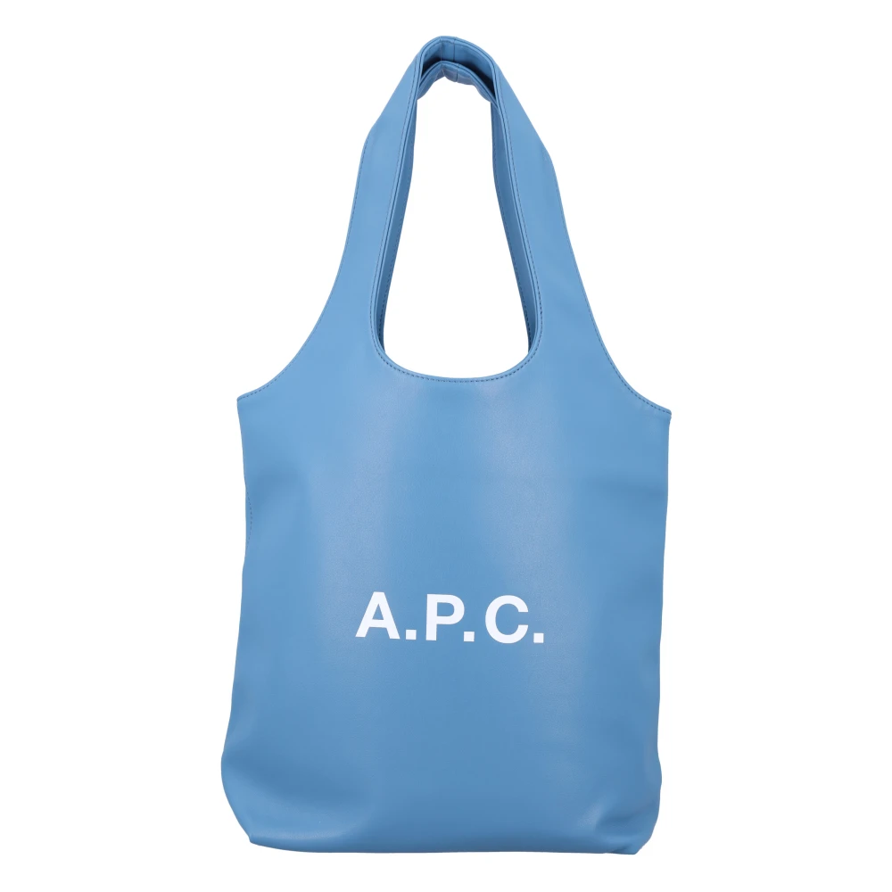 A.p.c. Blauwe Handtas Ninon Small Tote Bag Blue Unisex
