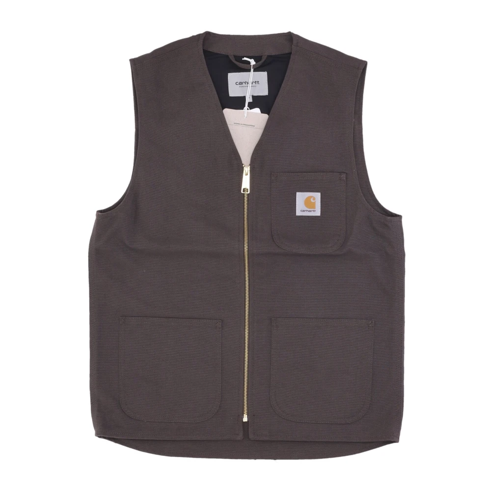 Carhartt WIP Vest met V-hals en ritssluiting Brown Heren