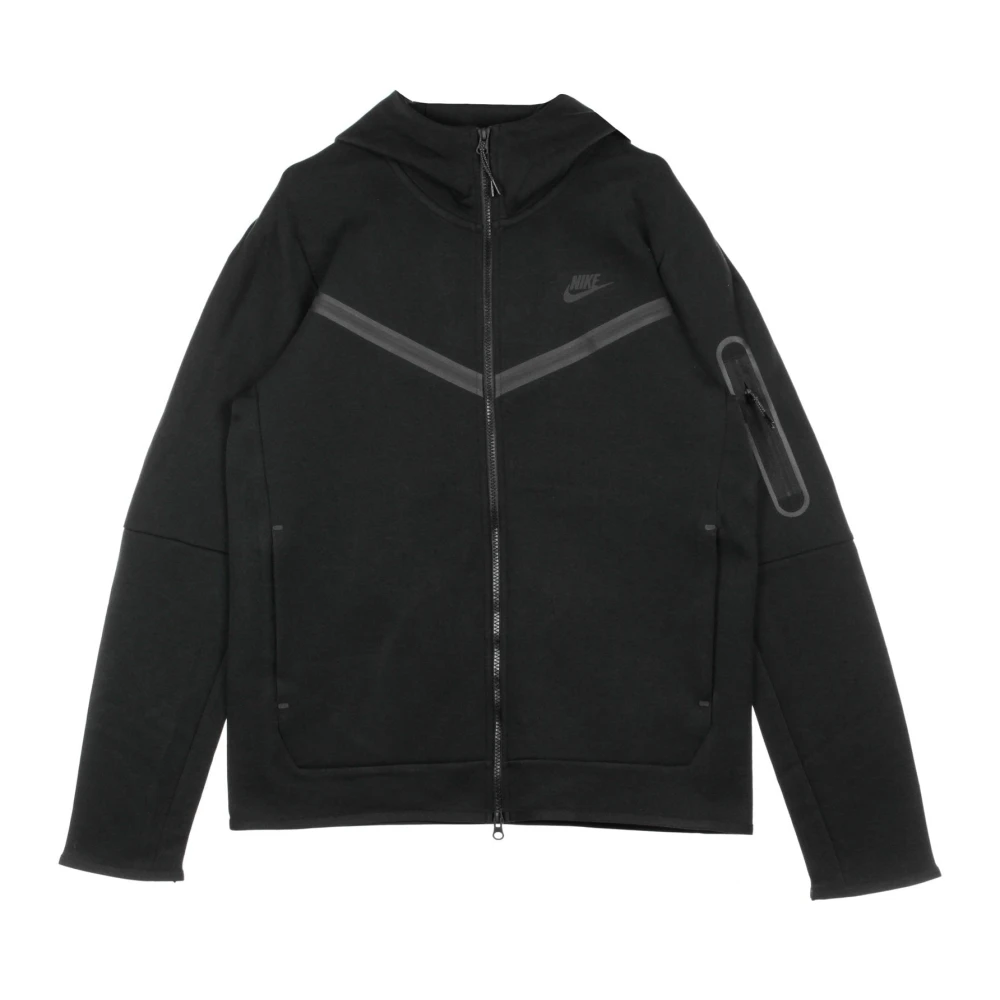 Nike Uomo Nero Felpa Con Cappuccio Tech Fleece