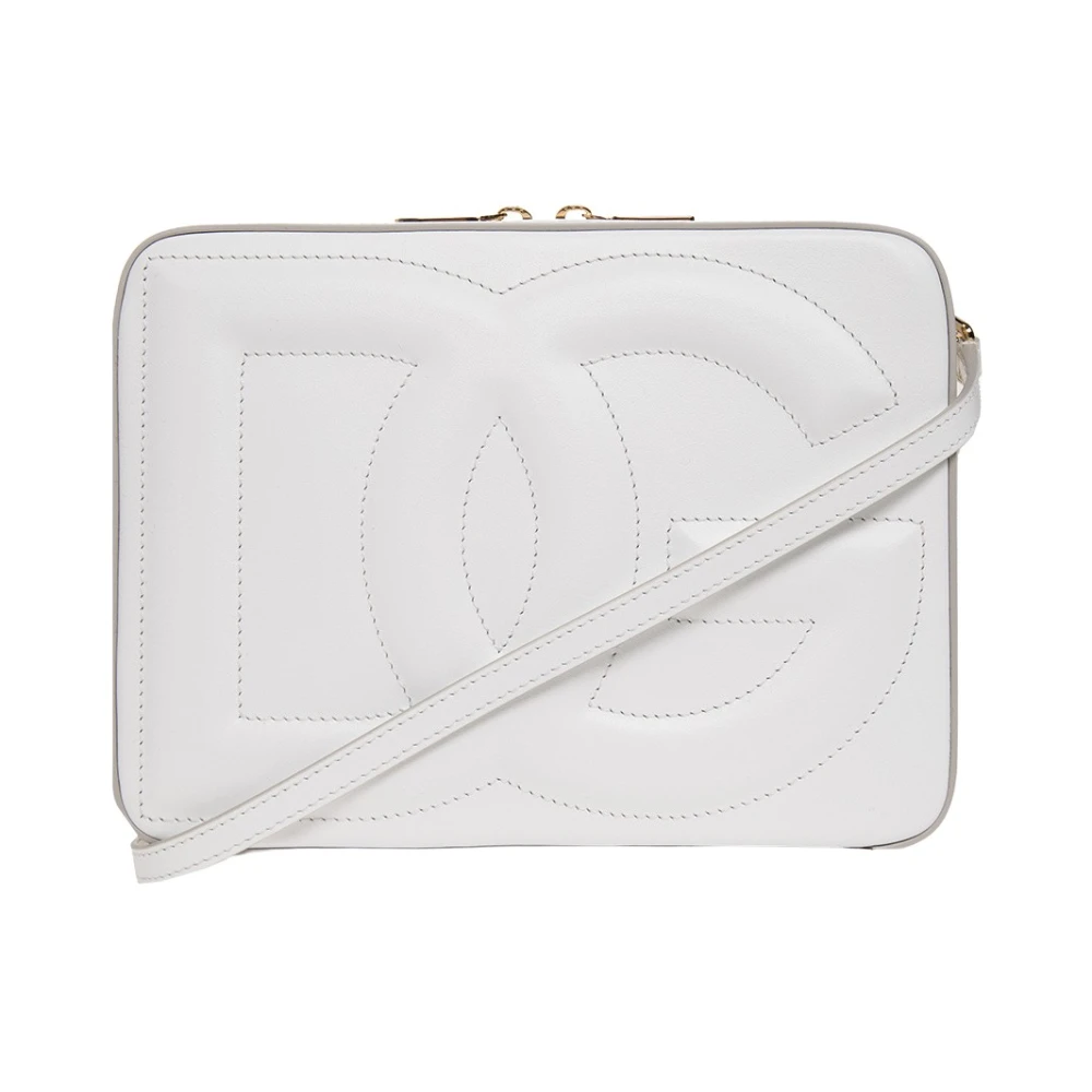 Dolce & Gabbana Vrouw Wit Tassen Dames, One Size, Leer, Schoudertas