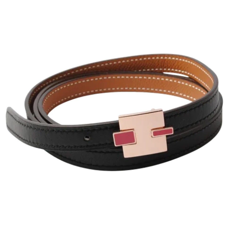 Hermès Vintage Pre-owned Leather belts Black Heren