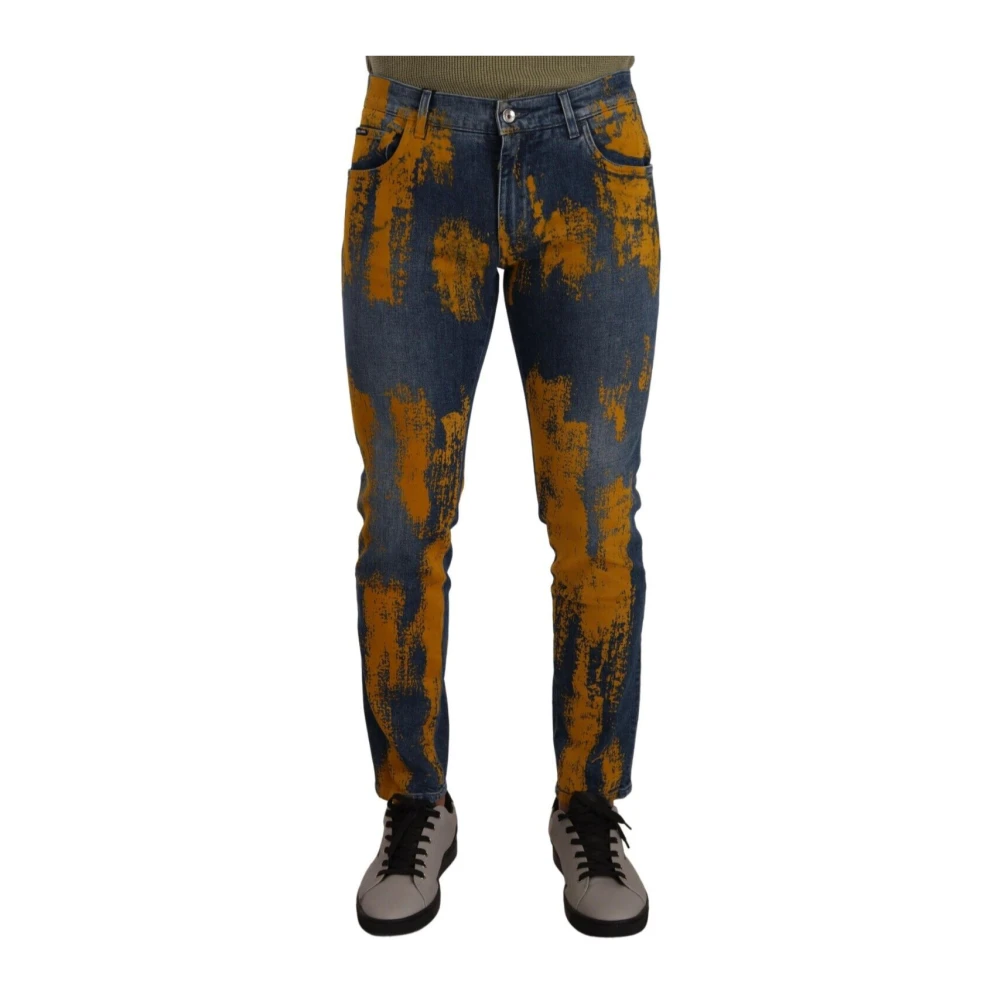 Dolce & Gabbana Men's Blue Slim Fit Jeans, M, Skinny Stretch Denim Jeans