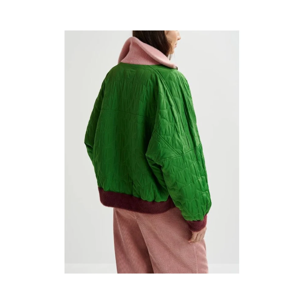 Essentiel Antwerp Omkeerbare Oversized Hart Gewatteerde Jas Multicolor Dames