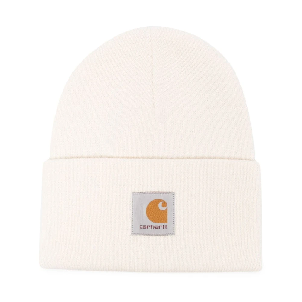 Carhartt Wip Varm Akryl Ribbstickad Klocka Mössa White, Herr