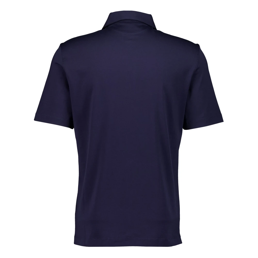 BRUNELLO CUCINELLI Katoenen Polo Shirt 100% Katoen Italië Blue Heren