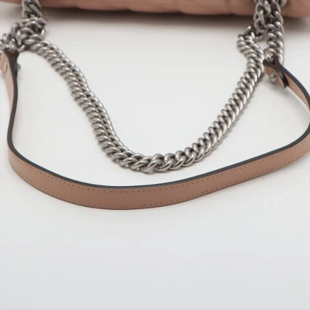 Gucci Vintage Pre-owned Leather gucci-bags Beige Dames