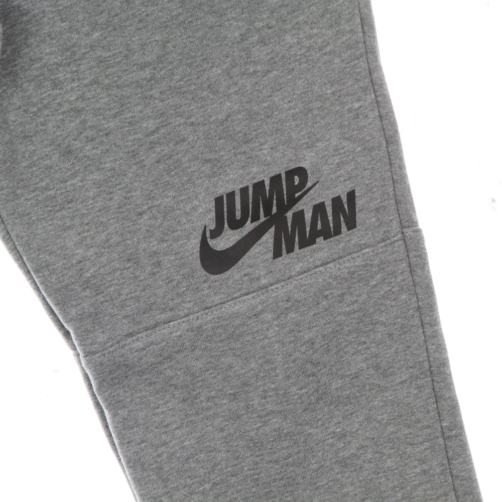 Jordan Jumpman Fleece Pant Carbon Heather Zwart Gray Heren