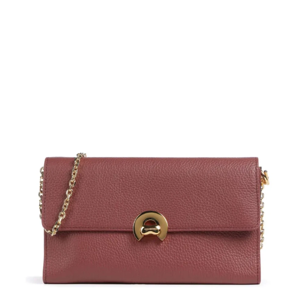 Coccinelle Bruine leren crossbodytas Brown Dames