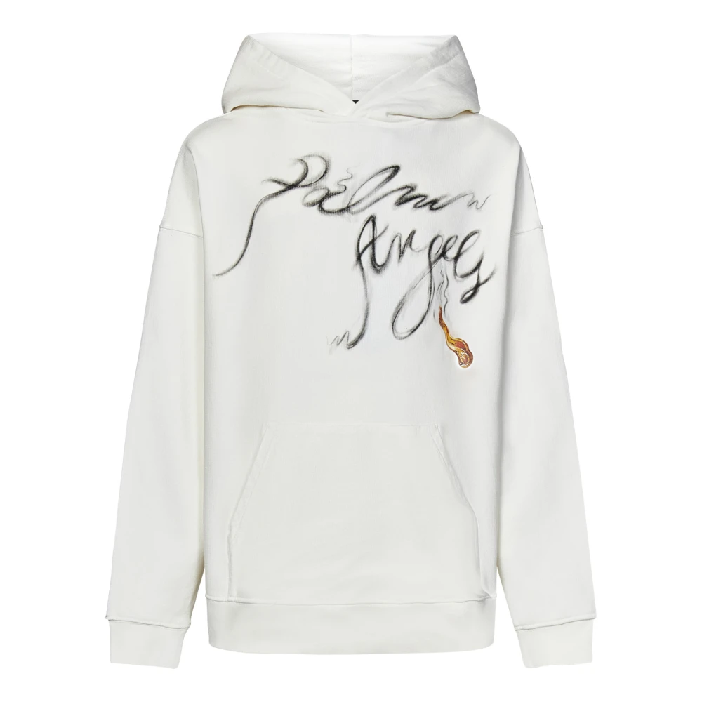 Palm Angels Hoodies White Heren