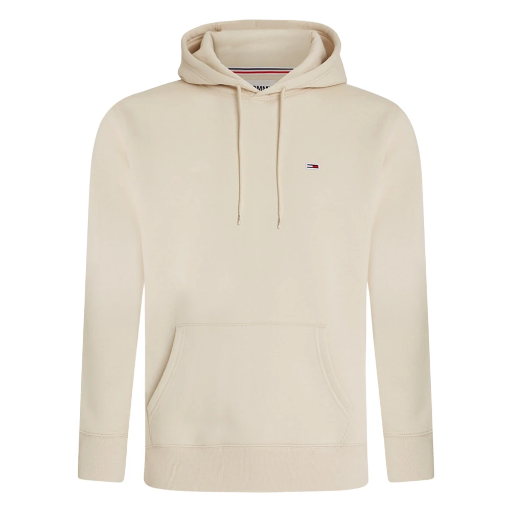 Tommy Hilfiger Vanlig Fleece Hoodie Beige, Herr