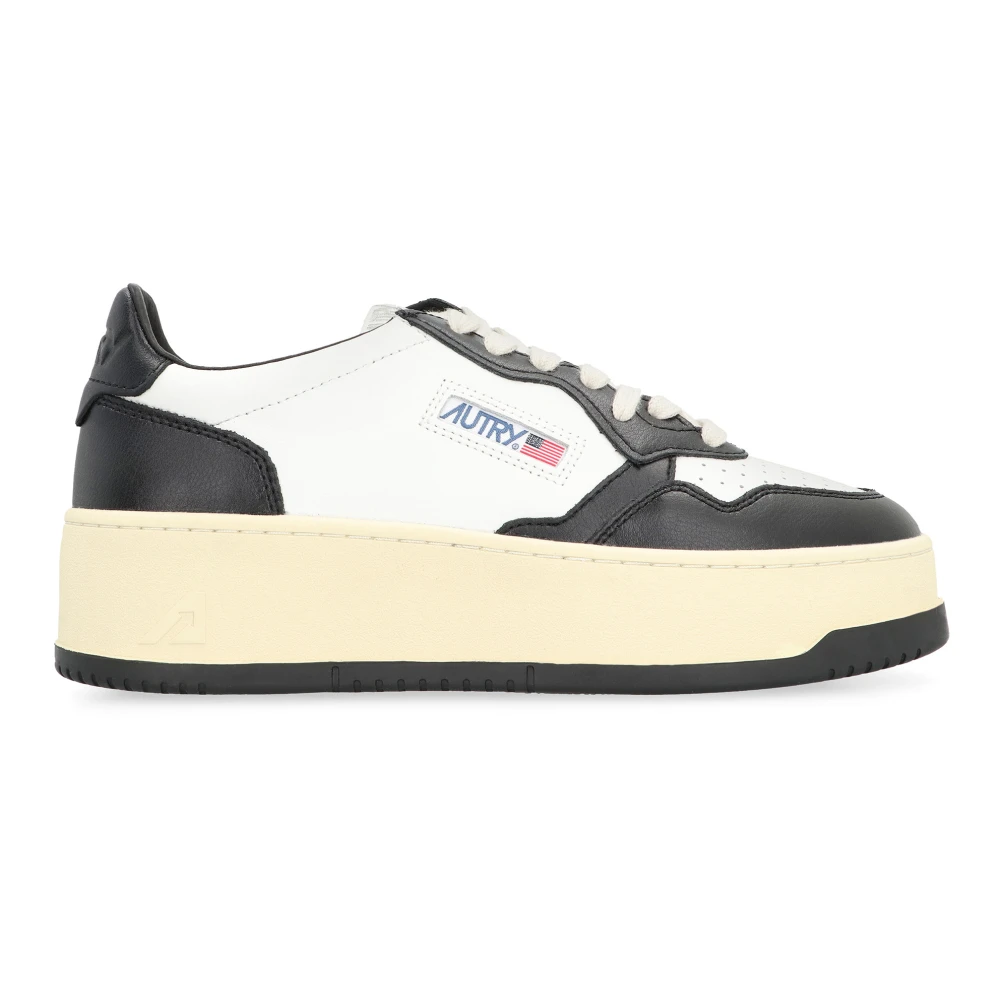 Autry Läder Platform Sneakers Tjock Sula White, Dam