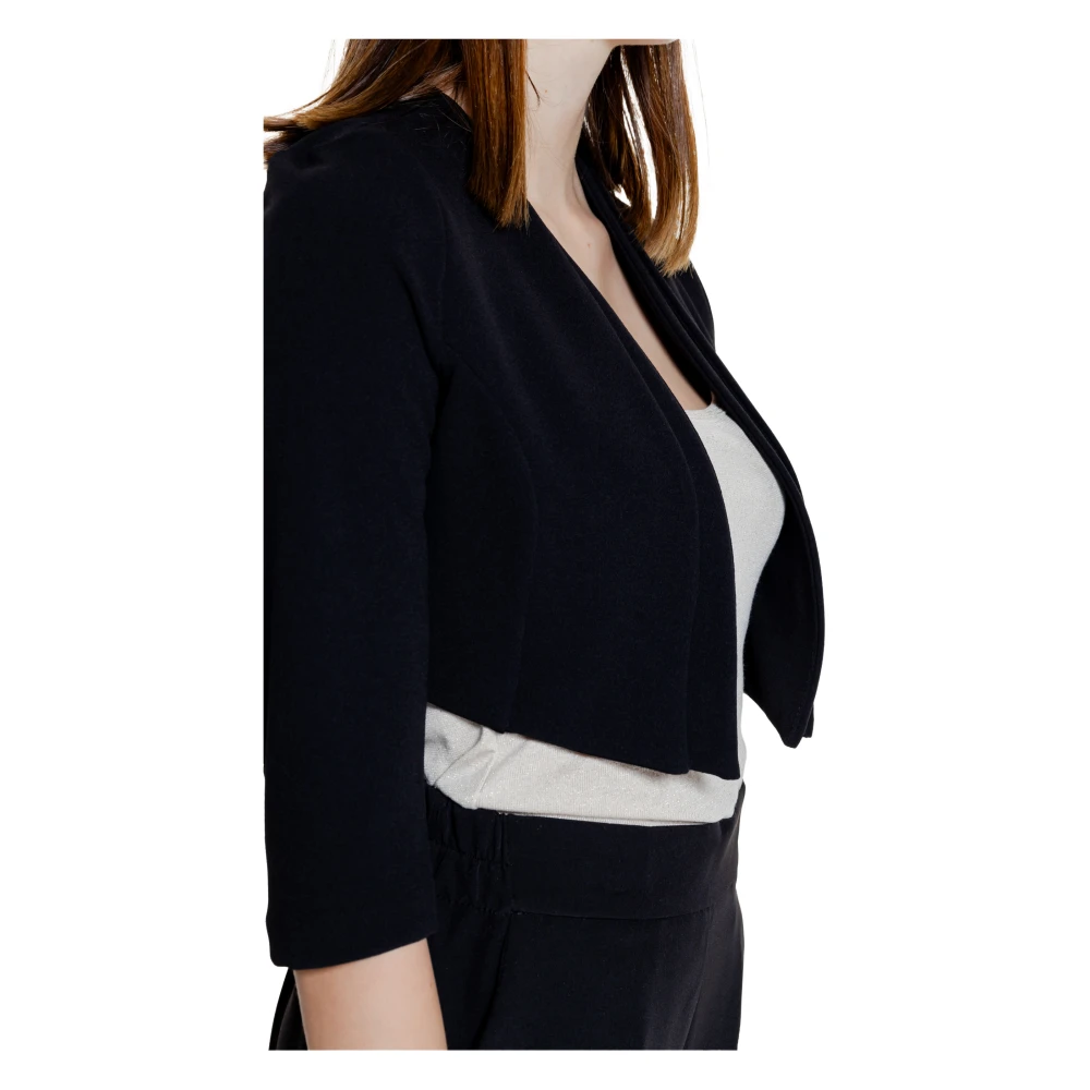 RINASCIMENTO Top met Lange Mouwen en Blote Schouders Black Dames