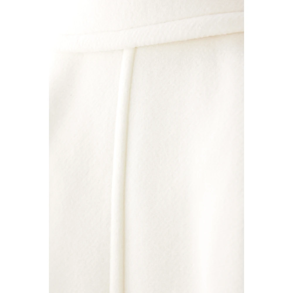 Chloé Oversize Dubbelbreasted Wollen Jas White Dames