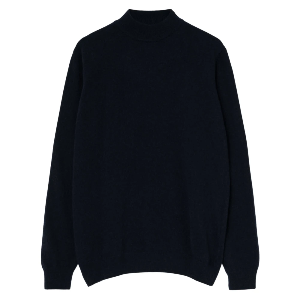 La Paz Donkerblauwe Wol Mock Neck Sweater Blue Heren