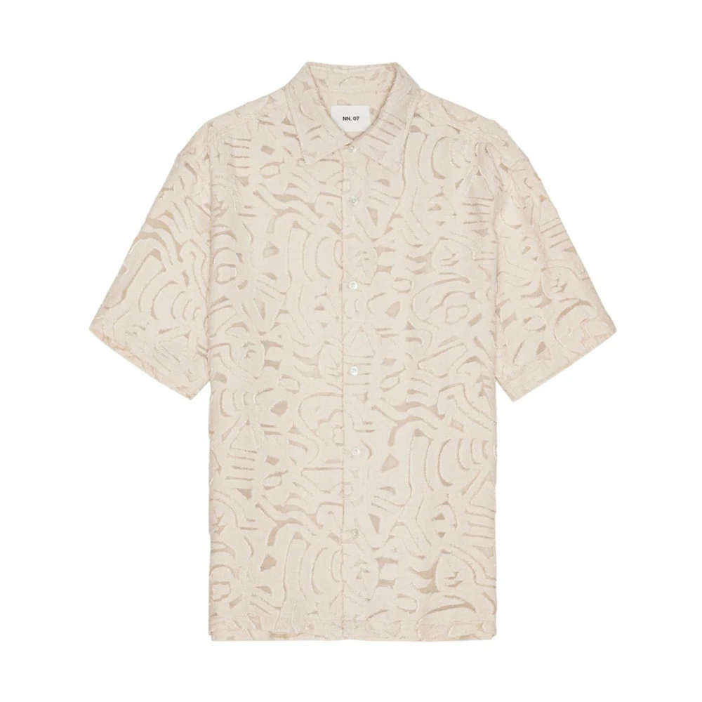 Nn07 Elegante Lichtgewicht Shirt in Unieke Mix Beige Heren