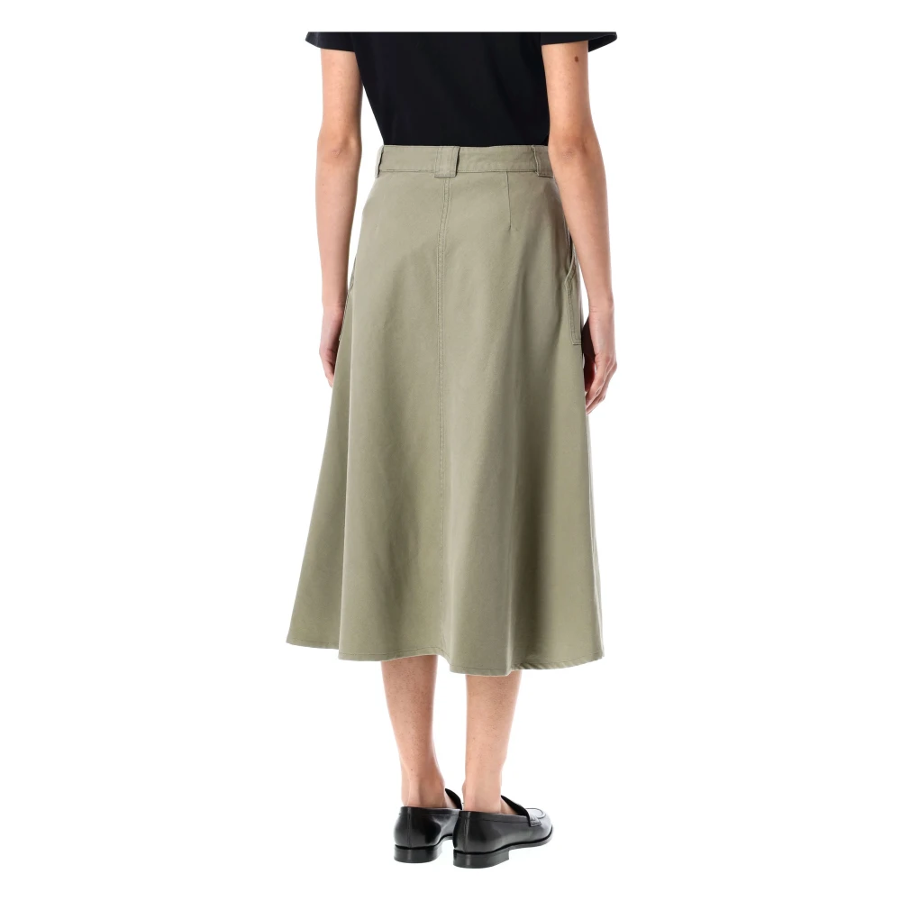 A.p.c. Midi Rok in Laurie Stijl Green Dames