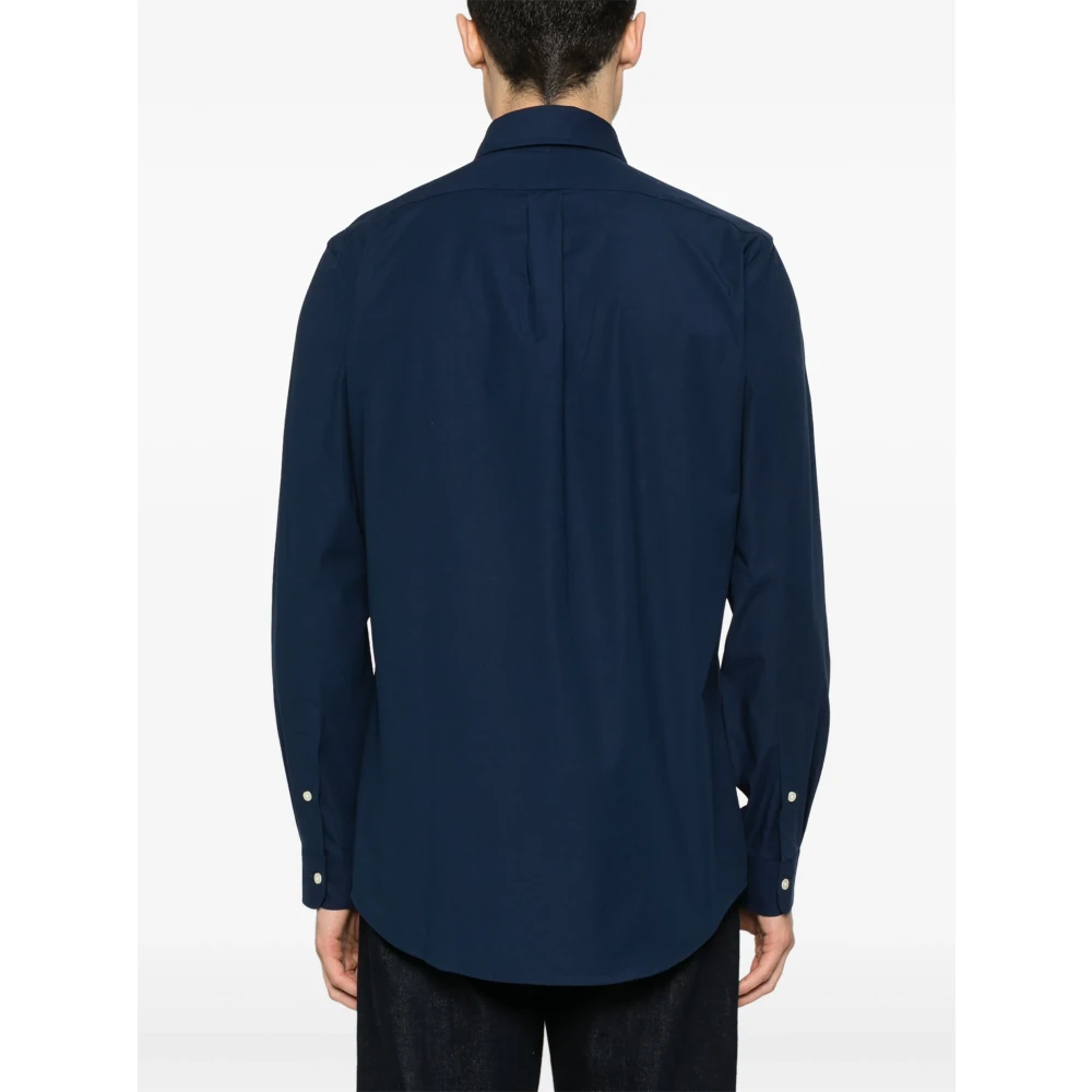 Polo Ralph Lauren Poplin Button-Down Overhemd met Elastaan Blue Heren