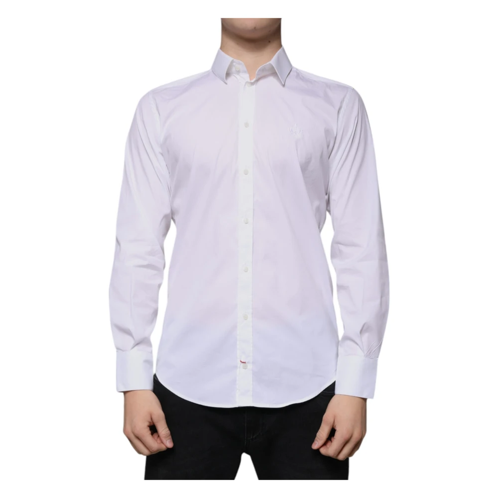 Dolce & Gabbana Men's White Formal Shirts, M, Martini Dress Shirt