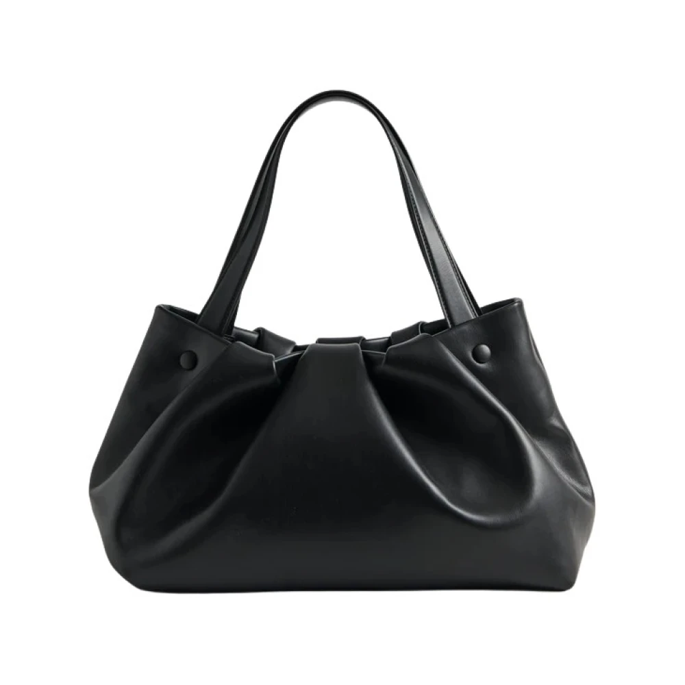 Themoirè Women's Black Handbags, One Size, Athena Vegan Fabric