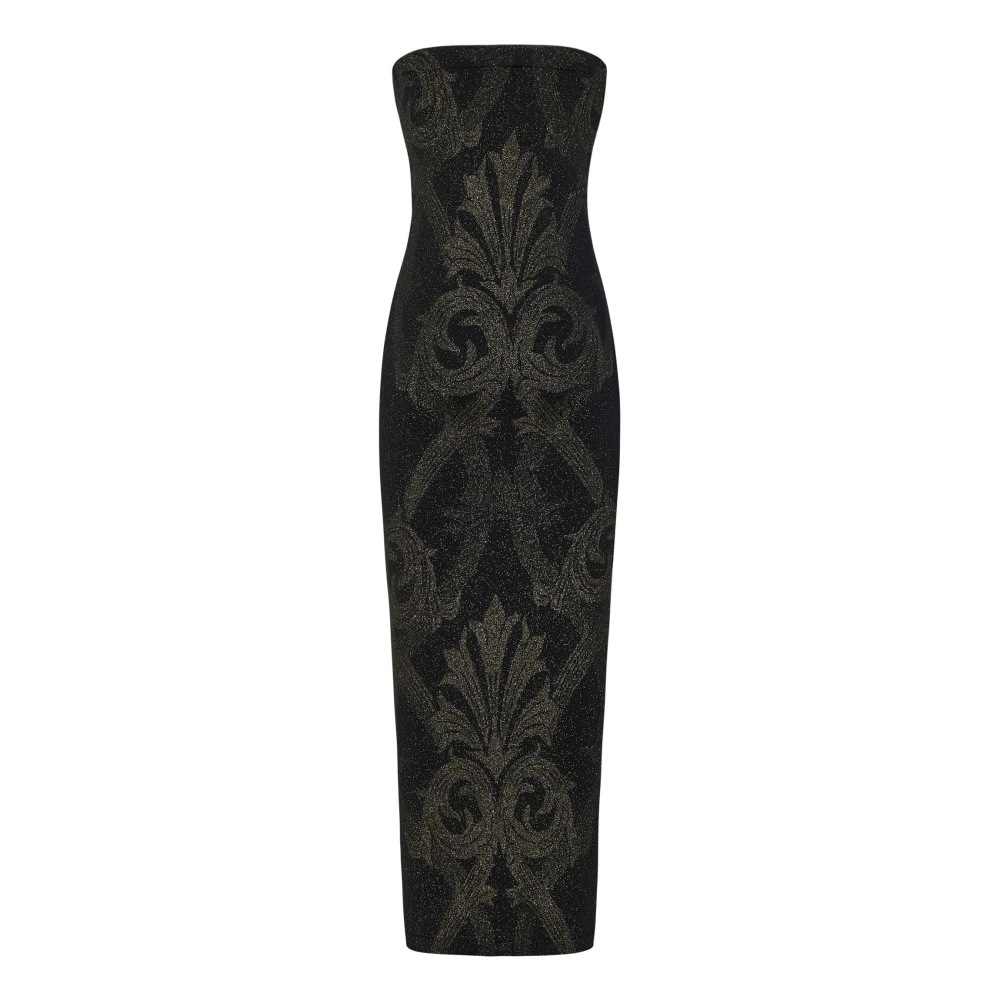 Wolford Zwarte Jacquard Jurk Elegant Gelegenheidskleding Black Dames