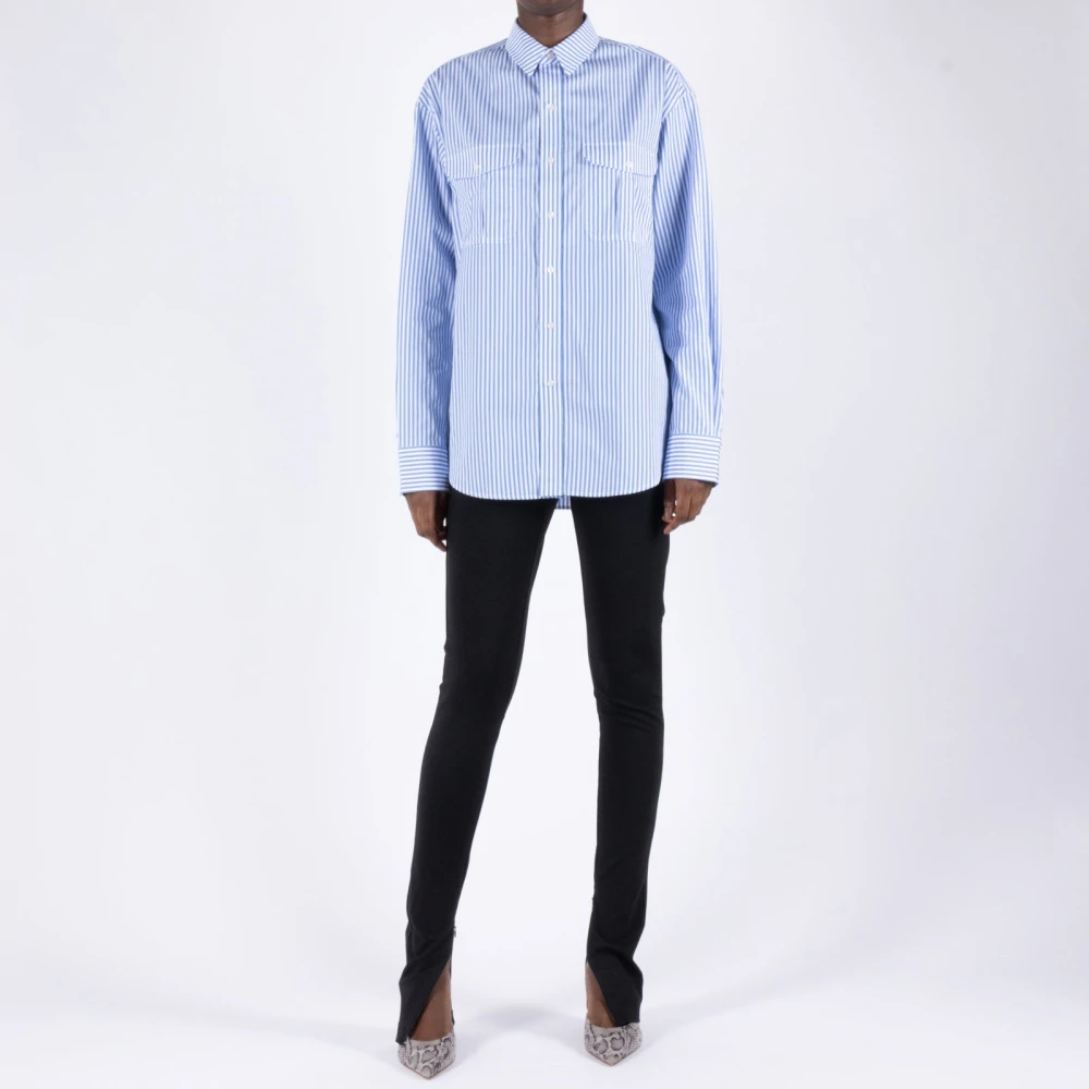 Wardrobe.nyc Oversized Gestreepte Blouse Multicolor Dames