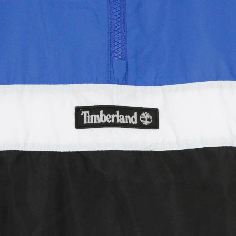Timberland Blauwe Windjack met Trechterhals Blue Heren