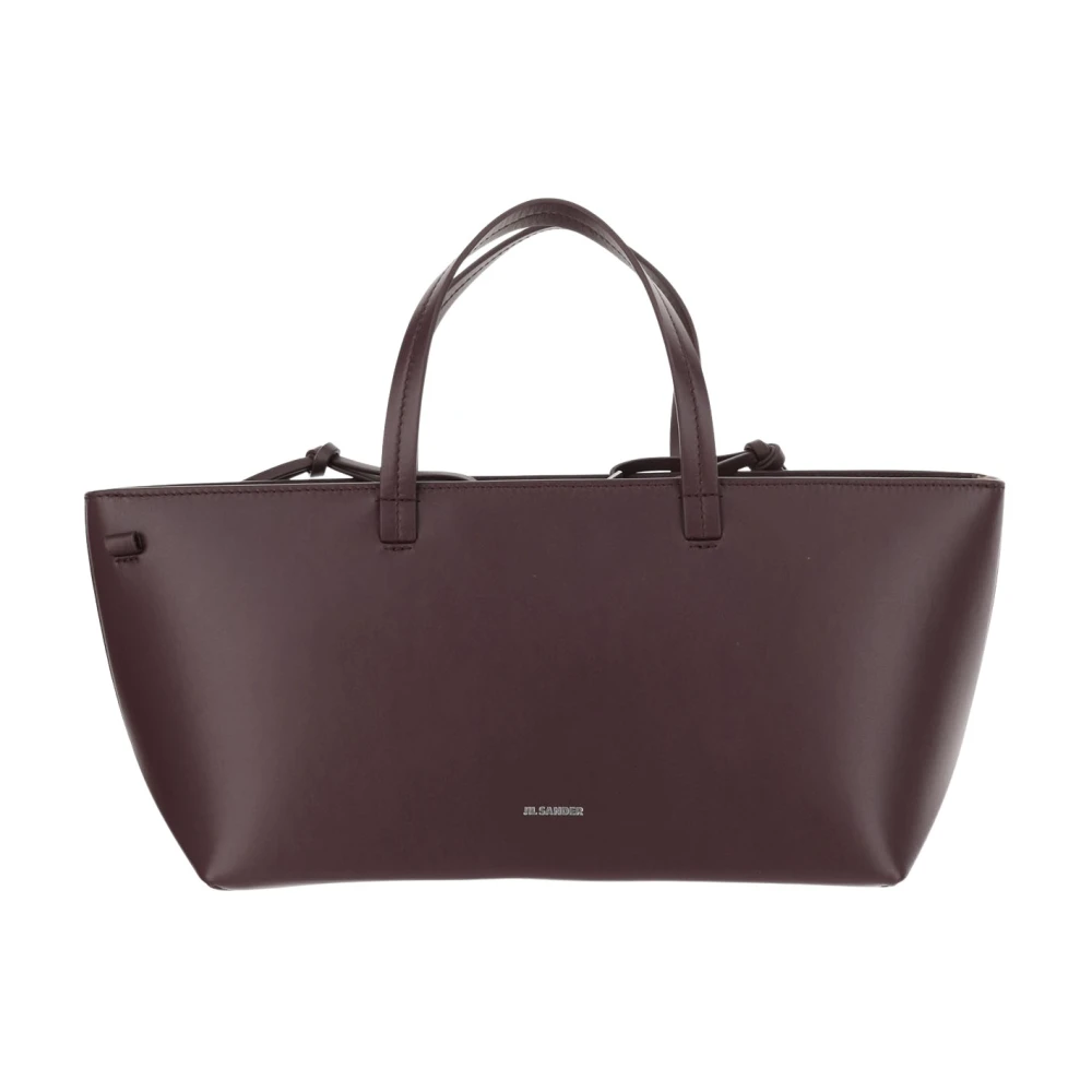 Jil Sander Kalfsleren Handtas Bordeaux Red Dames