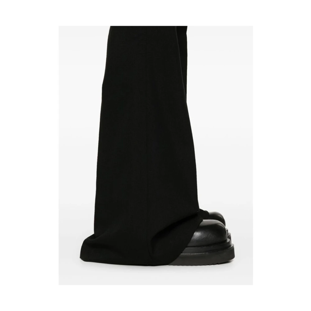 Rick Owens Zwarte Wol Bootcut Jeans Black Heren