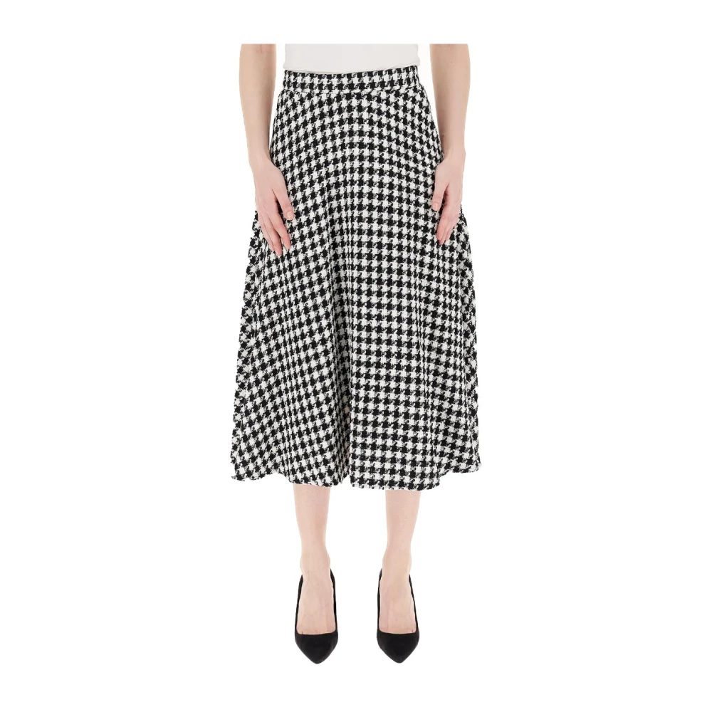 Pennyblack Katoenen Geplooide Rok Black Dames